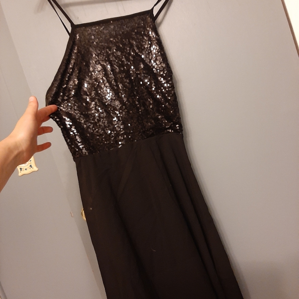 Sparkly mini dress (black or blue)